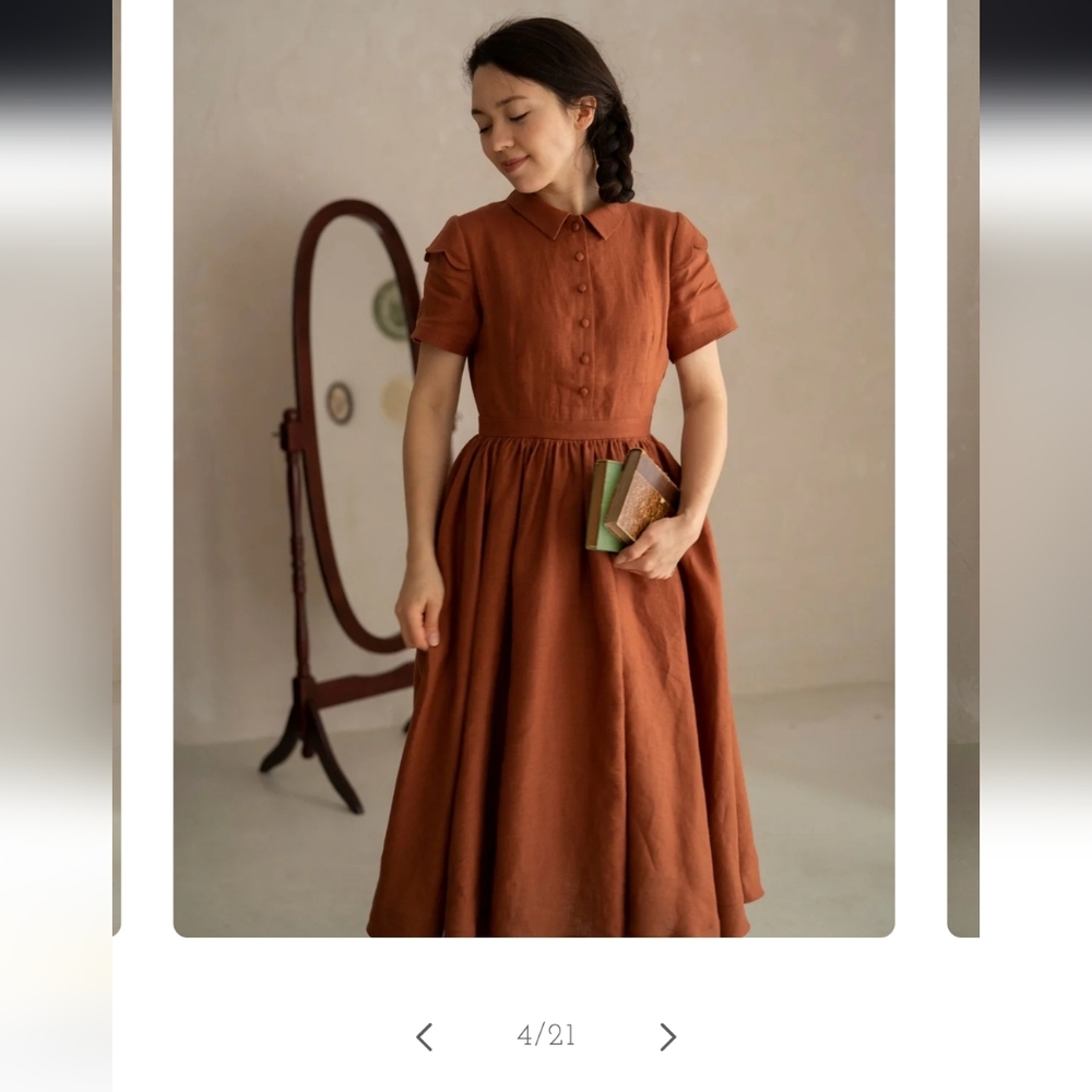 LWA Jo Dress Short Sleeve Rust S